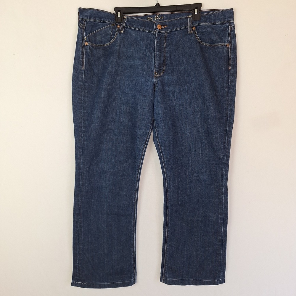 Old Navy The Flirt Bootcut Jeans Womens 18L Hemmed 41x27 Mid Rise Stretch READ